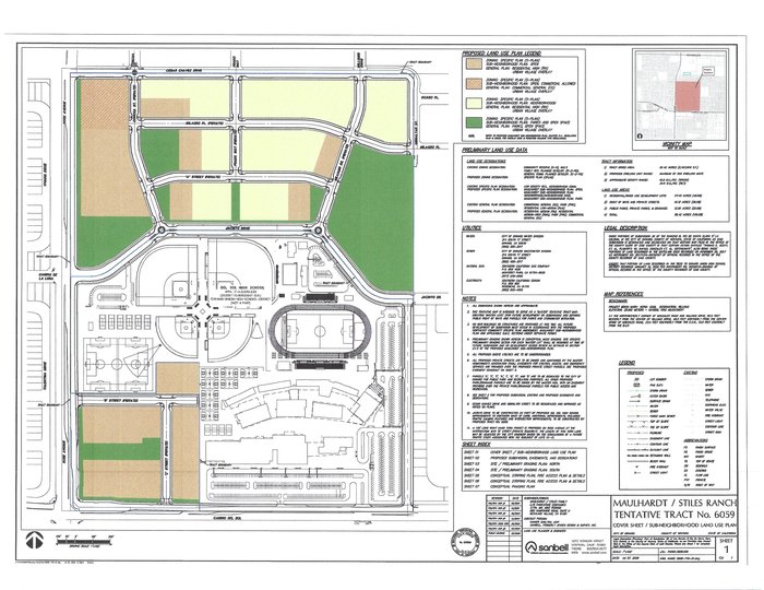 Cover sheet and neighborhood land use plan