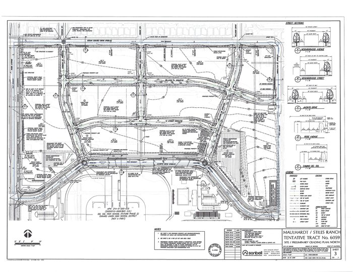 Site preliminary grading plan north